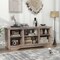 TV Stand for up to 65" Flat Screen TVs with Adjustable Shelves for 18" Electric Fireplace (Not Included) - 58" x 16" x 24.5"